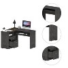 Lyngins L-Shaped Office Desk with CPU Storage,Computer Desk with 2 Drawers and 1 Shelf for Home Office,Company - 4 of 4