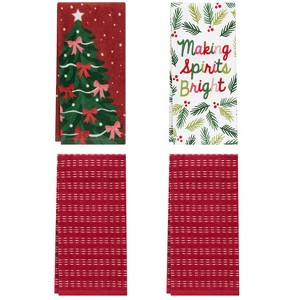 John Ritzenthaler Co. 100% Cotton Kitchen Towels Colorful Spirits Absorbent Dish Towels for Drying & Cleaning Soft & Durable (Set of 4) - 1 of 4