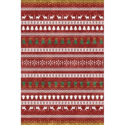 Fulvari Christmas Rugs Area Rug Machine Washable Entryway Indoor Rugs Christmas Tree Snowflake Doormat Holiday Decor