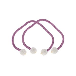 Unique Bargains Buckle Faux Pearl Curtain Tie Polyester ABS 2 Pcs - 1 of 4