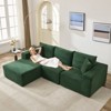 108" Modern Sofa Couch, 3 Seater Upholstered L Shaped Sofa with Pillows, Deep Seat Modular Sectional Sofa, No Assembly Required - 2 of 4