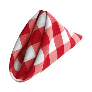 Slickblue Gingham Checkered Napkins 18"x18", Reversible, Yarn-Dyed Polyester, 9 Color Options – Pack of 4 or 10 - 1 of 4