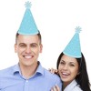 Big Dot of Happiness Blue Confetti Stars - Cone Happy Birthday Party Hats for Kids and Adults - Set of 8 (Standard Size) - 2 of 4