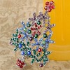 Anna-Kaci Merry Christmas Emerald Green Crystal Gem Rhinestone Ornamental Tree Pin Brooch - 2 of 4