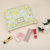 Unique Bargains Women's Canvas Makeup Bag Blue Yellow - image 4 of 4