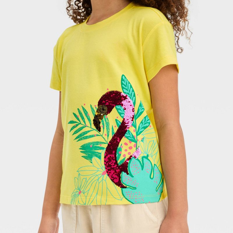 Girls&#39; Flip Sequin Short Sleeve Graphic T-Shirt - Cat &#38; Jack&#8482;, 4 of 6
