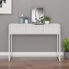 vidaXL Console Table Entryway Table Hall Narrow Side Table with Drawer Steel - 2 of 4