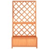 Aghana Digitals Large Rustic Solid Firwood Rectangular Garden Trellis Planter for Climbing Plants, - 2 of 4