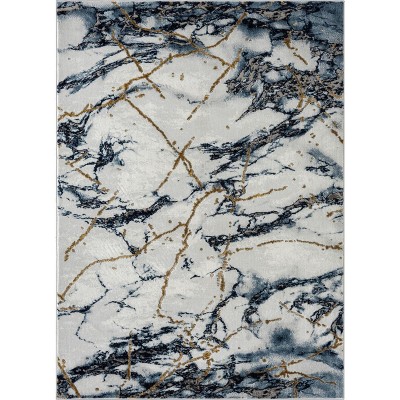 Luxe Weavers Marble Abstract Blue 6x9 Area Rug Target