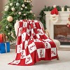 Lomsoe Candy Cane Throw Blanket Red Christmas Blanket, Ultra Soft Cozy Decorative Throw Blanket for Christmas. - 2 of 4