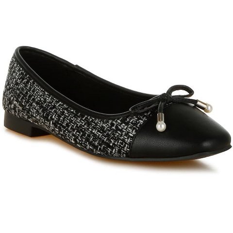 Обувь London Rag Womens Acino Faux Leather Bow Detail Ballerinas 9
