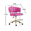NicBex Mid-Century Modern Ergonomic Office Chair, Height-Adjustable 360° Swivel Chair, Home Office Desk Chair, Velvet Vanity Chair with Golden Base - 4 of 4