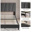 Twin to King Size Bed Frame with Adjustable Headboard, Linen Upholstered Platform Bed Frame with Wood Slat Support, No Box Spring Needed - 4 of 4