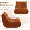 GDFStudio Avera Modern Caterpillar-Style Corduroy Bean Bag Chair with Tufted Detail - 2 of 4