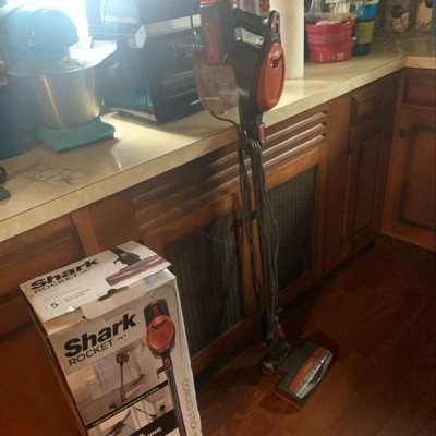 Shark HV301 Rocket Ultra-Light Corded Bagless Vacuum for Carpet and Hard  Floor Cleaning with Swivel Steering, Gray/Orange