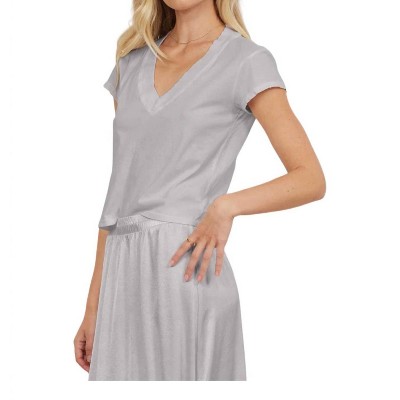 Women's Suri Organic Deep V Tee - LAmade
