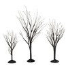 Department 56 Villages 9.75 In Black Bare Branch Trees Set/3 Halloween Village Accessories - 2 of 3