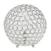 10" Elipse Medium Contemporary Metal Crystal Round Orb Table Lamp - Lalia Home - 3 of 4
