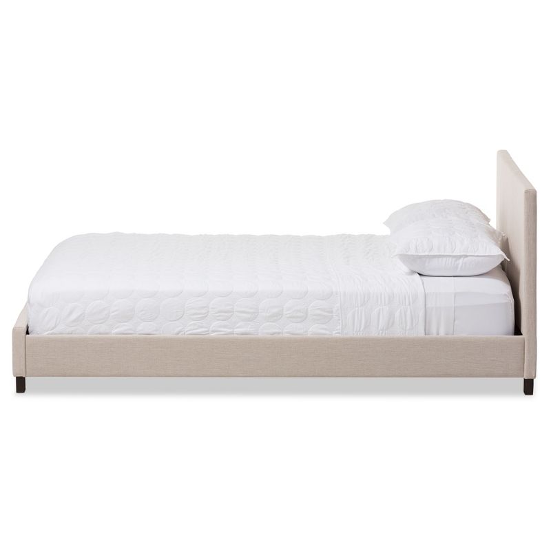 Elizabeth Modern And Contemporary Fabric Upholstered Panel Stitched Platform Bed - Baxton Studio, 3 of 8