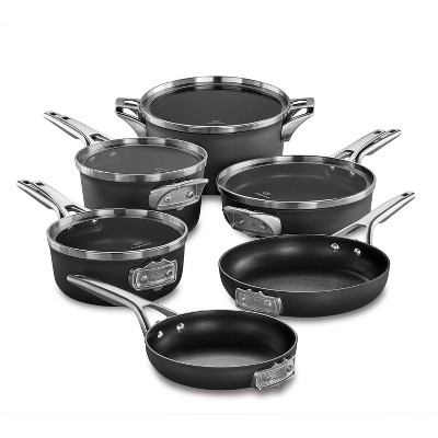 Calphalon Premier with MineralShield 10pc Space-Saving  Cookware Set