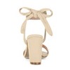 Allegra K Women's Back to College Faux Suede Open Toe Ankle Tie Back Chunky Heel Sandals - 3 of 4