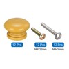 Unique Bargains Round Wood Drawer Cabinets Knobs and Pulls with Screws 12 Pcs - 3 of 4