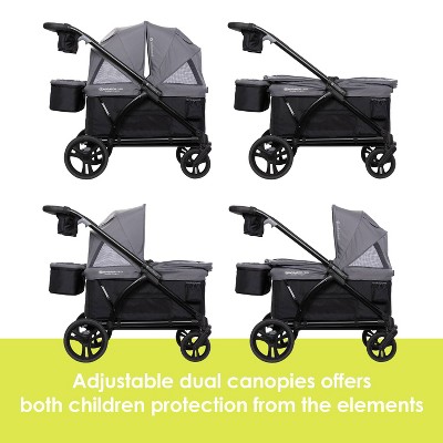 Dash Sage 2-in-1 Stroller Wagon with Adjustable Canopies