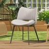Luck Live Set of 2 armless upholstered dining chairs, which is suitable for multiple scenarios. - 2 of 4