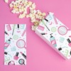 Big Dot of Happiness Spa Day Popcorn Bags, Girls Makeup Birthday Party Favor Snack Treats, Free-Standing Individual White Paper Bags - 25 Count - 3 of 4