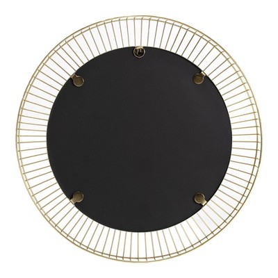 Argus 24" Round Gold Metal Sunbeam Wall Mirror