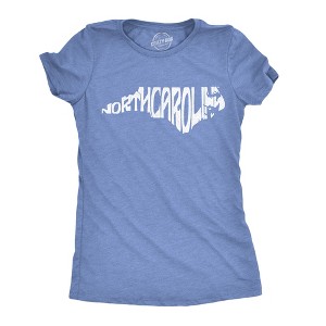 Womens Funny T Shirts North Carolina Typography Sarcastic Graphic Novelty Tee For Ladies - Crazy Dog Women's T Shirt with Fun Design - 1 of 4