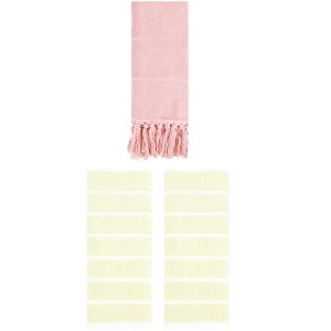 REGALWOVEN 3 Packs Striped and Solid Absorbent Soft Cotton Hand Towel for Bathroom - 1 of 4