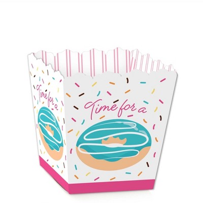 Big Dot of Happiness Donut Worry, Let's Party - Party Mini Favor Boxes - Doughnut Party Treat Candy Boxes - Set of 12