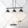 33" 3-Light Caleb Industrial Farmhouse Iron/Glass LED Pendant for Kitchen Island, Pool Table - JONATHAN Y - image 3 of 4