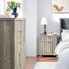 5 Drawer Dresser for Bedroom, 44" Tall, Modern Fluted Chest, Closet Organizer, Living Room, Hallway, Sunwashed Ash Oak - 3 of 4