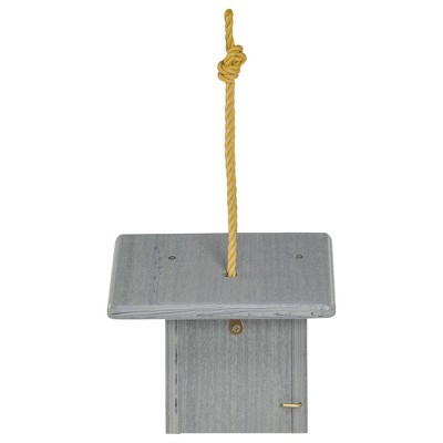 Eco-Friendly Driftwood Gray Hanging Bird House for Wrens