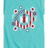 Girls' - Case IH - Patriotic Flowers Fitted Short Sleeve Graphic T-Shirt - 2 of 4