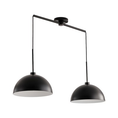 VYNXARIA 41 - Inch Industrial Modern Black Double Ceiling Lights, Adjustable Matte Pendant Lamps