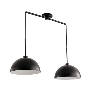 VYNXARIA 41 - Inch Industrial Modern Black Double Ceiling Lights, Adjustable Matte Pendant Lamps - 1 of 4