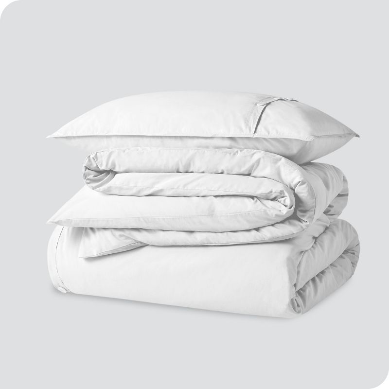 100% Organic Cotton Percale Duvet Cover and Sham Set by Bare Home, 2 of 6