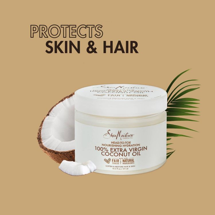 SheaMoisture 100% Extra Virgin Coconut Oil - Body Oil, Skin Care &#38; Hair Moisturizer - 10.1 fl oz, 4 of 7