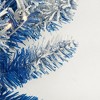 TopComfy Christmas Tree Stand Pre-Lit 4 Piece Set with Wreath and Entrance Trees for Holiday Decor, Blue, 35.43"*13.39"*12.99" - 4 of 4