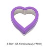 Unique Bargains Biscuit Cutter Large Heart Trio Cookie Cutter Hand Washable Stainless Steel Plastic 3.9"x4.1"1.6" 1Pcs - 3 of 4