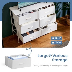 6 Drawers Dresser for Bedroom, Chest of Drawers with Fabric Bins, Media Console Table, Fabric Closet Dresser for Living Room Hallway - 1 of 4