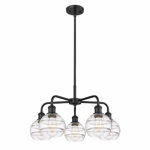 Rochester - 5 Light Stem Hung Chandelier In Industrial Style-13.38 Inches Tall and 23.88 Inches Wide - 1 of 1