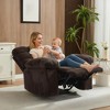 Oversized Manual Recliner Chair, Ergonomic Breathable Reclining Chair Padded Seat & 2 Side Pockets, Single Sofa for Living Room, Bedroom - 2 of 4