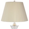 Regency Hill Luca Modern Table Lamps 25 1/2" High Set of 2 Twisted Glass with USB Charging Port Ivory Pleat Drum Shade for Bedroom Living Room Desk - 2 of 4