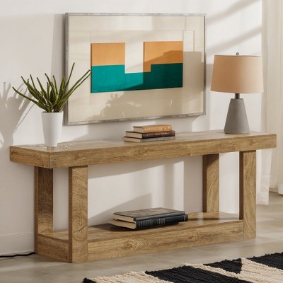 Hommoo 63" Farmhouse TV Stand for 75" TVs, Entertainment Center with Storage Shelves