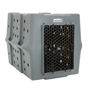 Dakota 283 Canine Rough and Tough Economy Pet Kennel, Heavy Duty Crate for Dogs and Cats with Ventilation Holes, Large, Dark Granite - 1 of 4