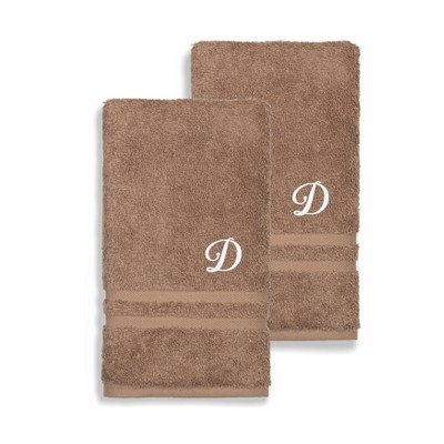 Linum Home Textiles 100% Turkish Cotton 2PC Denzi Bath Hand Set-Latte-D
